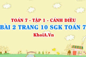 Bài 2 trang 10 SGK Toán 7 tập 1 Cánh Diều